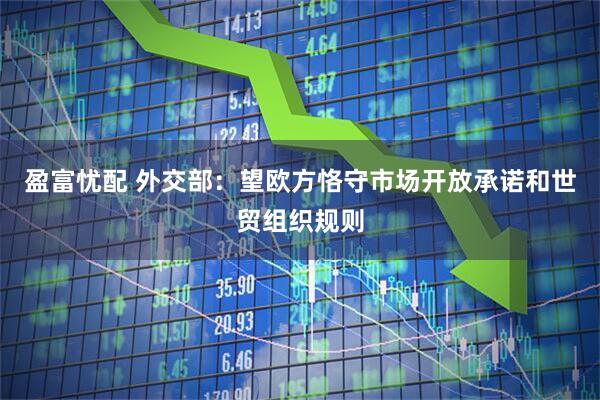 盈富忧配 外交部：望欧方恪守市场开放承诺和世贸组织规则