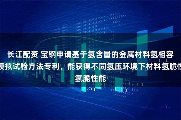 长江配资 宝钢申请基于氢含量的金属材料氢相容性模拟试验方法专利，能获得不同氢压环境下材料氢脆性能