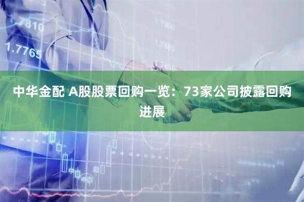 中华金配 A股股票回购一览：73家公司披露回购进展