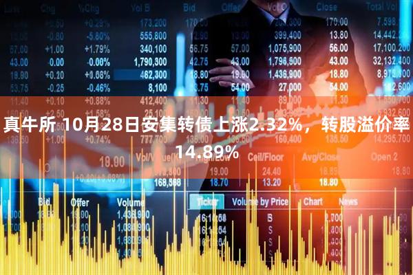 真牛所 10月28日安集转债上涨2.32%,转股溢价率14.89%